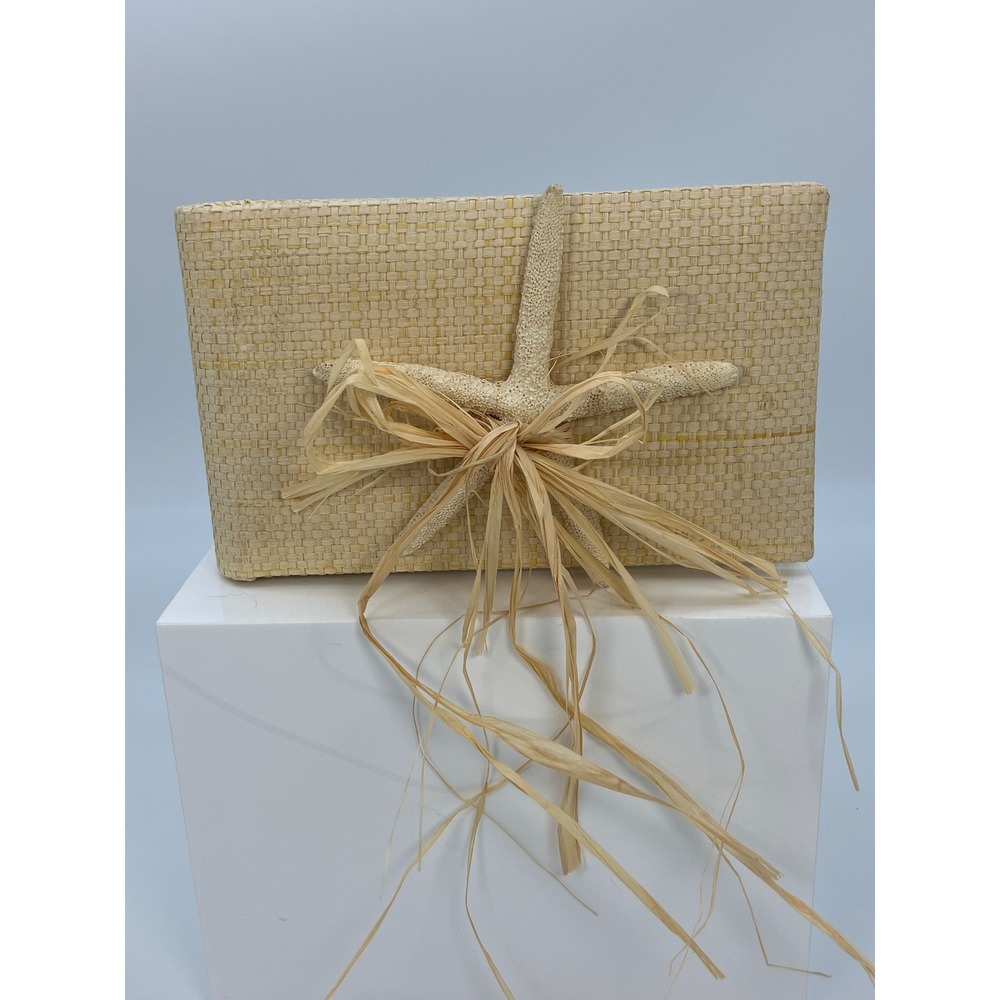 Starfish Photo Album Beige Vacation Memory Beach Wedding Nautical Coastal Decor